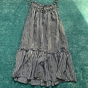 Loft Gingham sleeveless peplum blouse